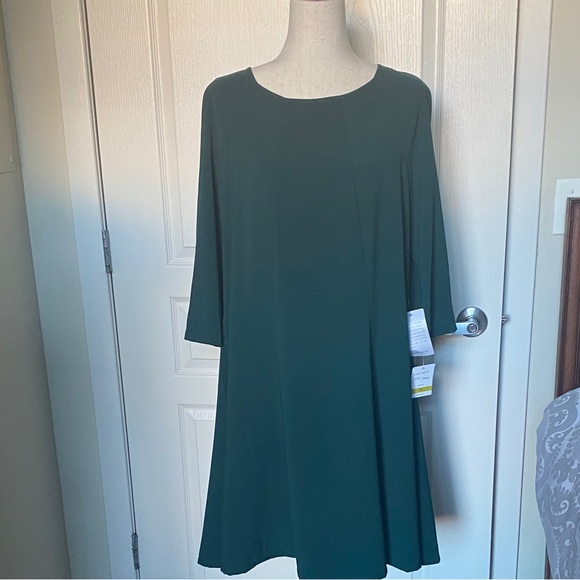 Gabby Skye Hunter Green A-line Dress NWT, Size 14 - Picture 1 of 8